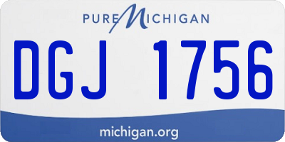 MI license plate DGJ1756