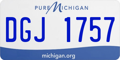 MI license plate DGJ1757