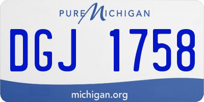 MI license plate DGJ1758