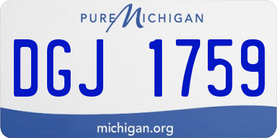 MI license plate DGJ1759