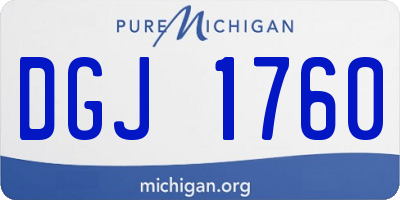 MI license plate DGJ1760