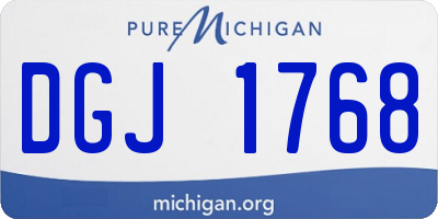 MI license plate DGJ1768