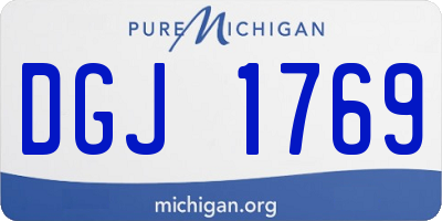 MI license plate DGJ1769