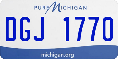 MI license plate DGJ1770