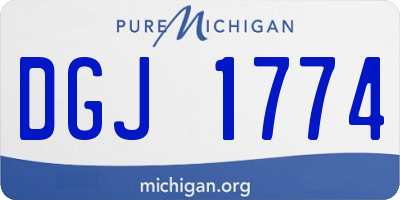 MI license plate DGJ1774