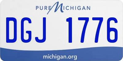 MI license plate DGJ1776