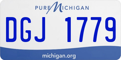 MI license plate DGJ1779