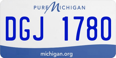 MI license plate DGJ1780