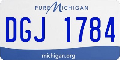 MI license plate DGJ1784