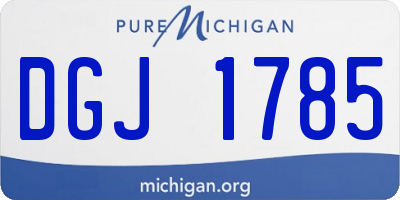 MI license plate DGJ1785