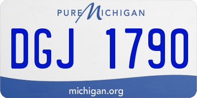 MI license plate DGJ1790
