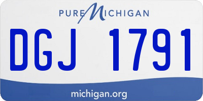 MI license plate DGJ1791
