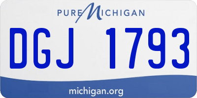 MI license plate DGJ1793