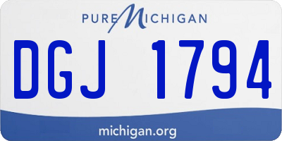 MI license plate DGJ1794