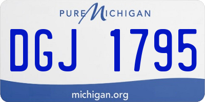 MI license plate DGJ1795
