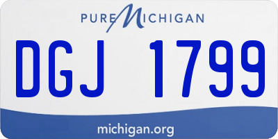 MI license plate DGJ1799
