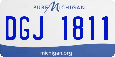 MI license plate DGJ1811