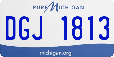MI license plate DGJ1813