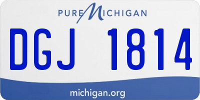 MI license plate DGJ1814