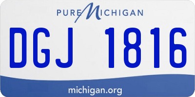 MI license plate DGJ1816