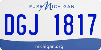 MI license plate DGJ1817
