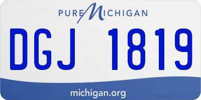 MI license plate DGJ1819