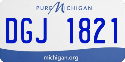 MI license plate DGJ1821