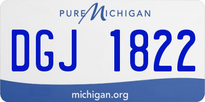 MI license plate DGJ1822