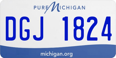 MI license plate DGJ1824