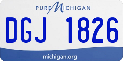 MI license plate DGJ1826