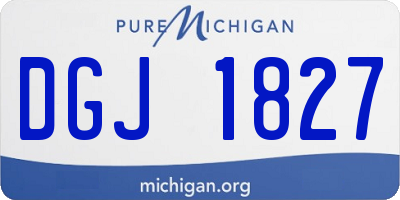 MI license plate DGJ1827