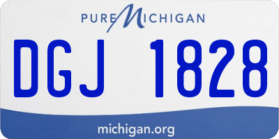 MI license plate DGJ1828