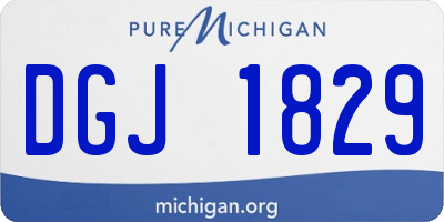 MI license plate DGJ1829