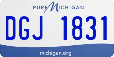 MI license plate DGJ1831