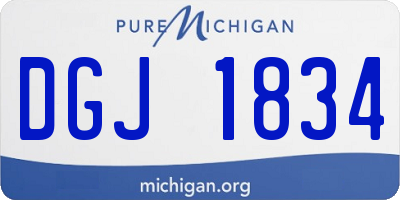 MI license plate DGJ1834