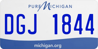 MI license plate DGJ1844