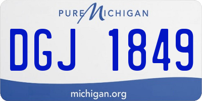 MI license plate DGJ1849