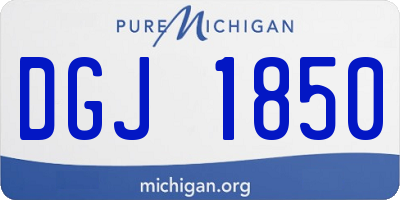 MI license plate DGJ1850