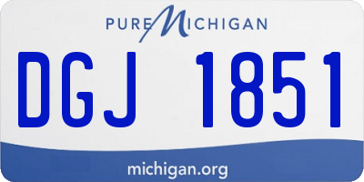 MI license plate DGJ1851