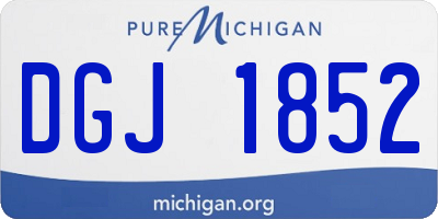 MI license plate DGJ1852