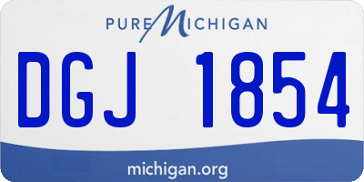 MI license plate DGJ1854