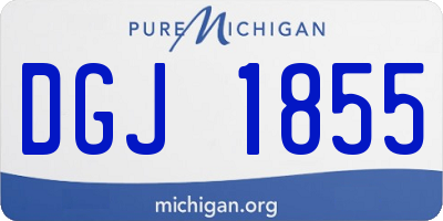 MI license plate DGJ1855
