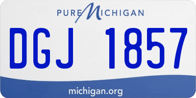 MI license plate DGJ1857
