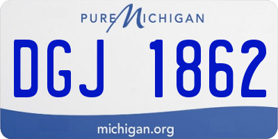 MI license plate DGJ1862