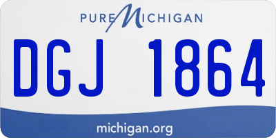 MI license plate DGJ1864