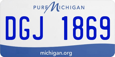 MI license plate DGJ1869