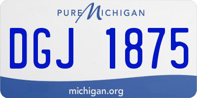 MI license plate DGJ1875