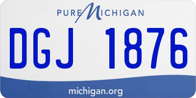 MI license plate DGJ1876