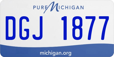 MI license plate DGJ1877