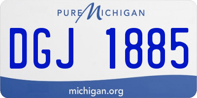 MI license plate DGJ1885